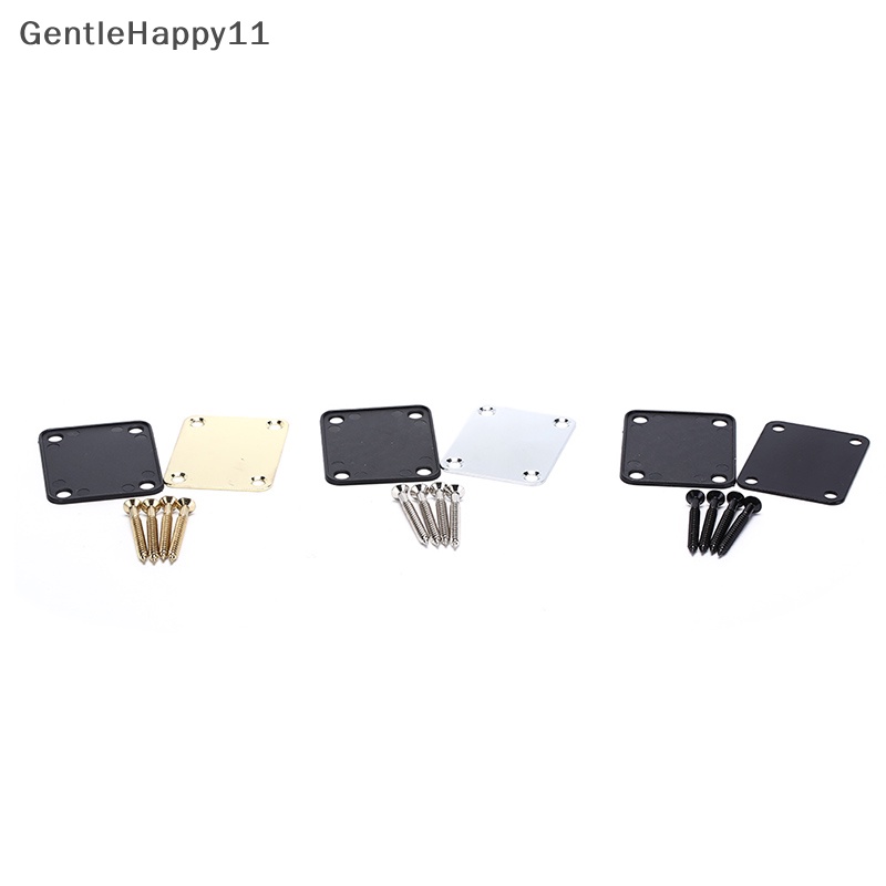 Gentlehappy Plat Leher Gitar Elektrik Neck Plate Fix Papan Sambungan Leher Gitar 3warna id