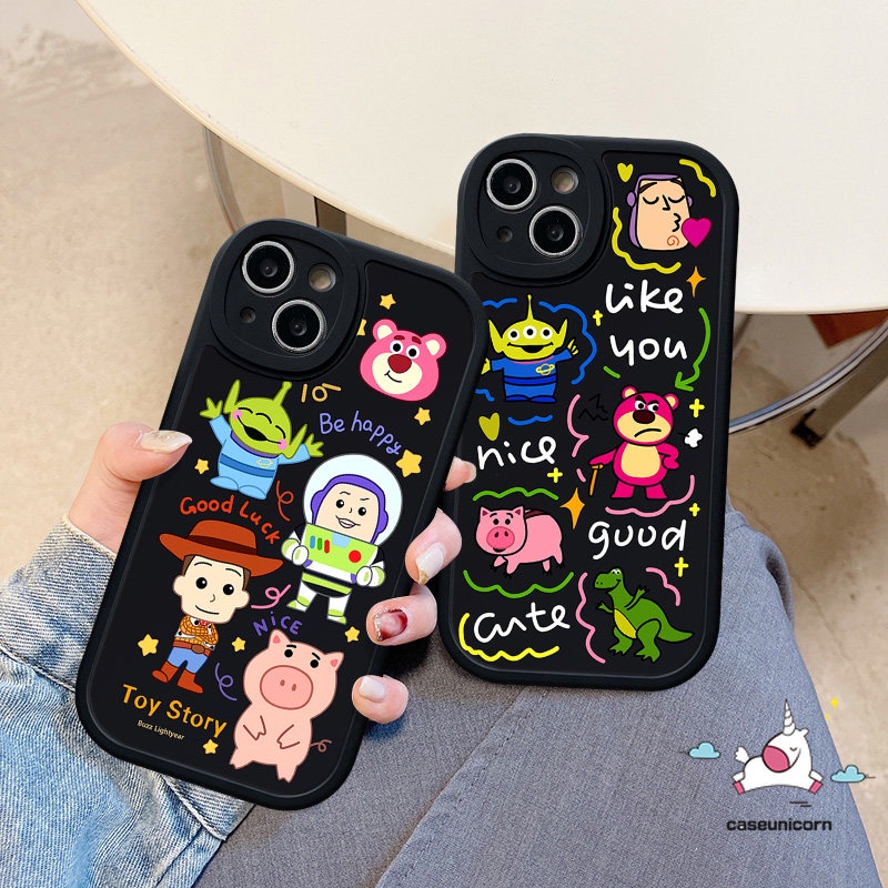 Kartun Toy Story Strawberry Bear Case Redmi Note11 9Pro 10Pro 9s 9 8 10 10s 11 Pro+11s 8 Redmi 12C A1 10C 9 10A 9C 10 9T 9A Mi 11T 12 POCO M3 F4 X3 NFC Pro Lucu Soft Cover Alien