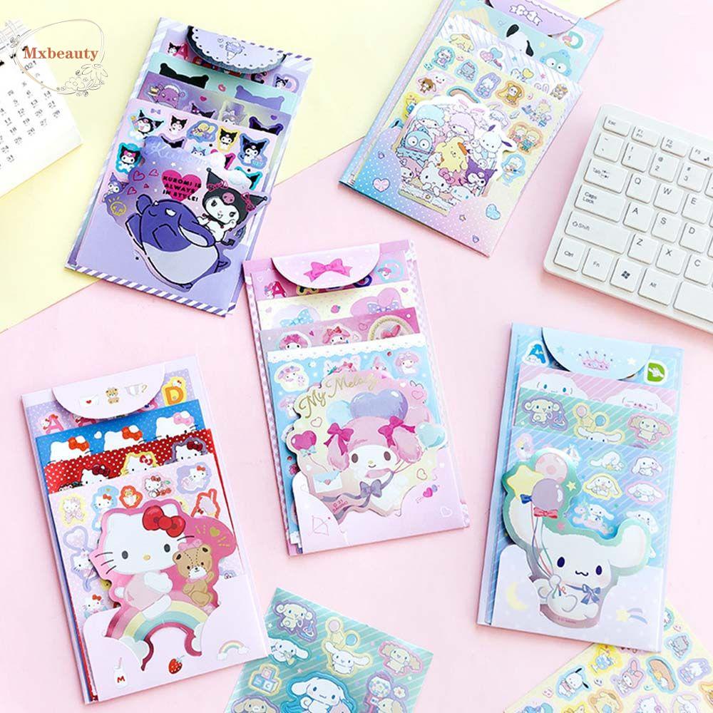 Mxbeauty Stiker Kartun Set Kuromi My Melody Stiker Hias Hadiah Siswa Foto Cinnamoroll Dekorasi Akun Tangan