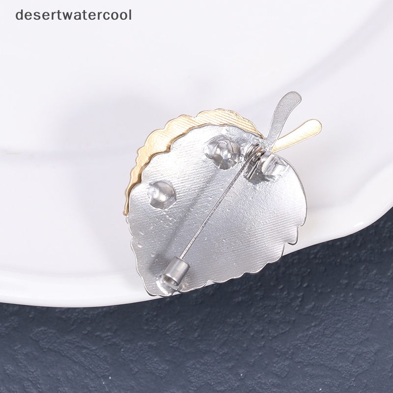 Deid Maple Leaf Bros Logam Vintage Wanita Gadis Menawan Indah Kerah Lapel Pin Fashion Perhiasan Hadiah Aksesoris Pakaian Pesta Martijn