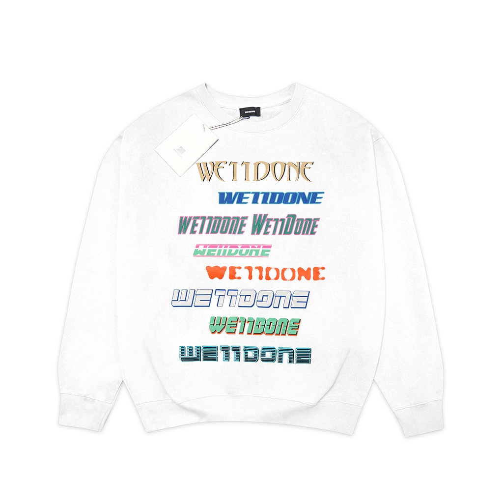 We11done Multi Logo Sweatshirt White