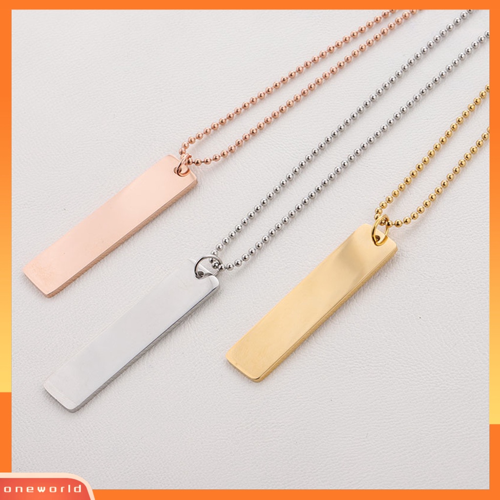 [ONE] Kalung Pendent Stainless Steel Tipis Geometris Manik Bulat Leher Rantai Fashion Perhiasan