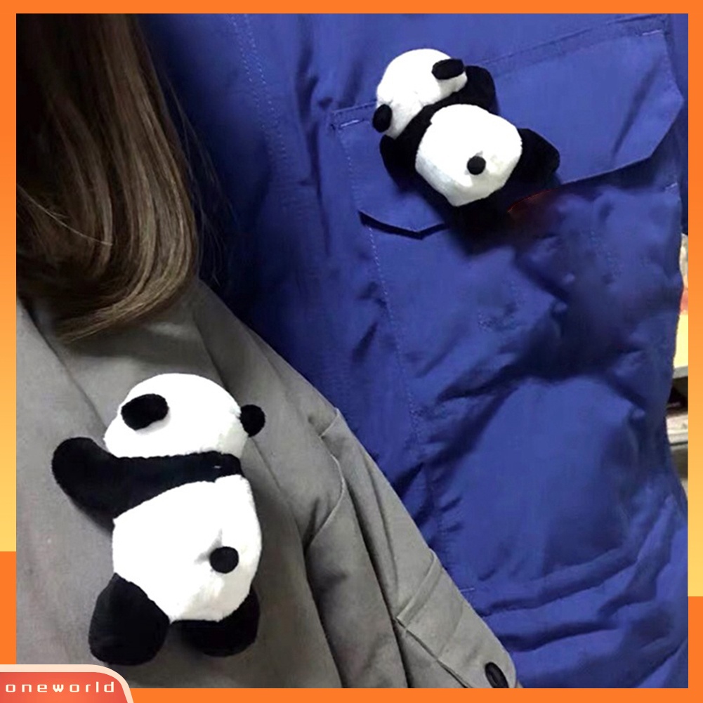 [ONE] Lucu Kartun Mewah Panda Bros Pin Gesper Pakaian Kerah Ransel Dekorasi Hadiah