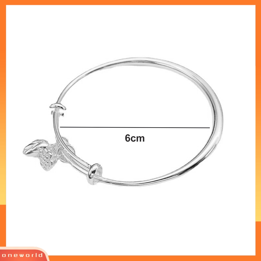 [ONE] Wanita Bangle Warna Perak Dapat Disesuaikan Dainty Sweet Nonallergic Hadiah Electroplating Lotus Seedpod Pesona Gadis Gelang Fashion Perhiasan