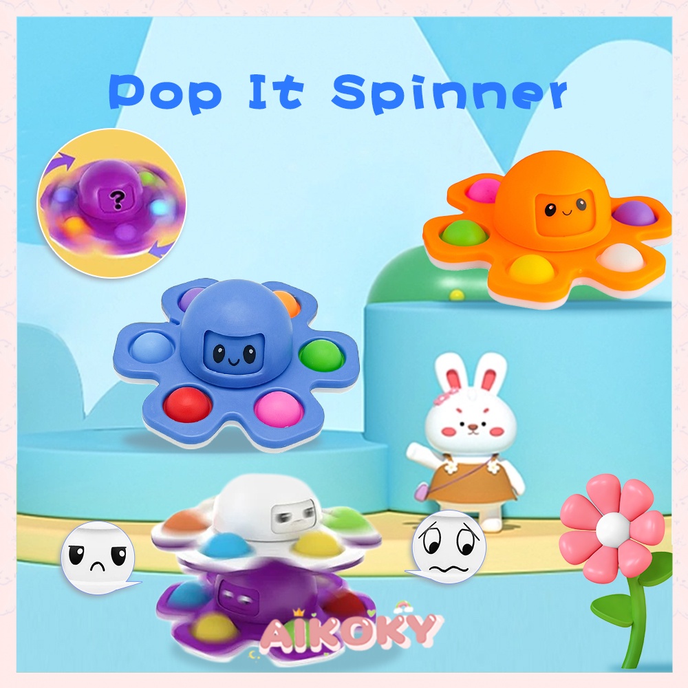 Aikoky POP IT SPINNER / Mainan Spinner Bayi / Mainan Fidget Spinner