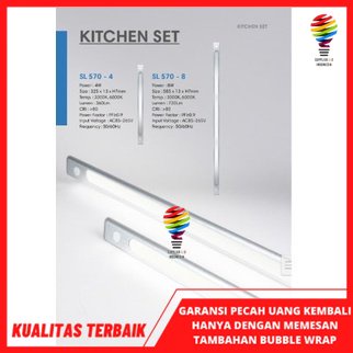 LAMPU KABINET KITCHEN SET LED 4W 8W 12W / LAMPU DAPUR / 4w=33cm / 8w=58,5cm / 12w=90cm TERSEDIA WARNA KUNING DAN PUTIH