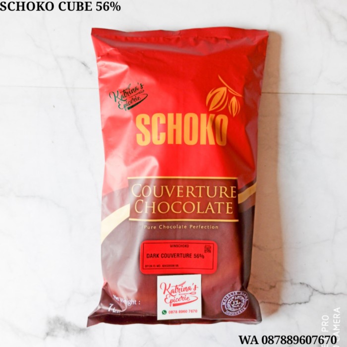 

Terbaru- 500 GRAM SCHOKO DARK CHOCOLATE COUVERTURE CUBE 56% COKELAT HITAM