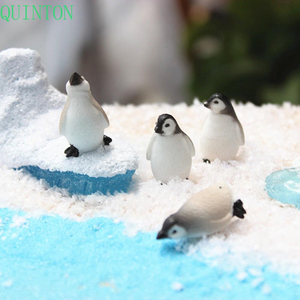 Quinton Micro Landscape Kerajinan Resin Kecil Penguin Iceberg Seal Peri Taman Ornamen