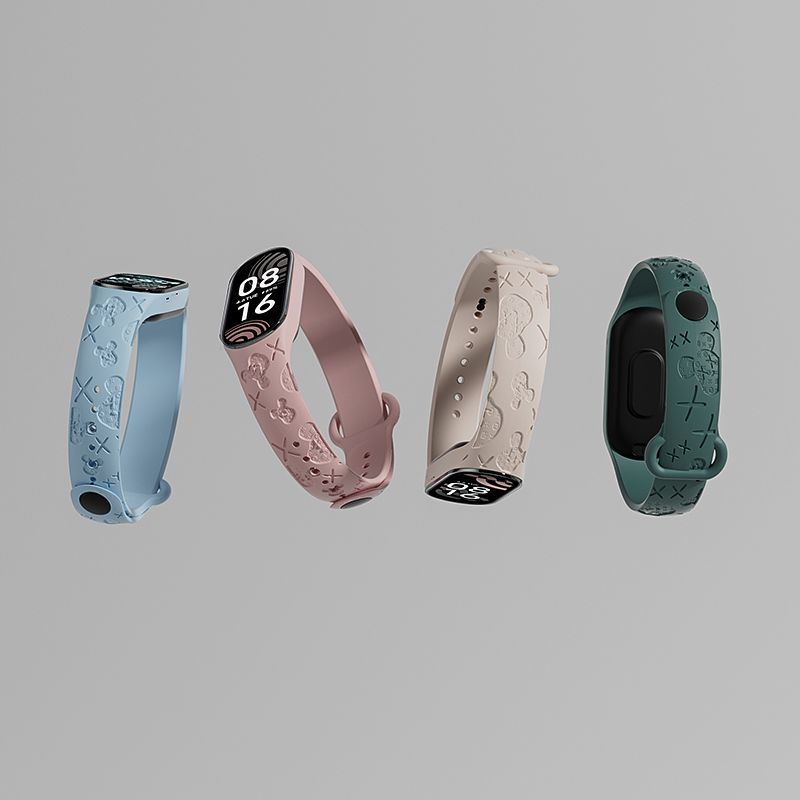 For Mi Band 7 6 5 4 3 Sport Strap Replacement Wristband MiBand 7 6 5 3 4 Bracelet Wrist miband 5 Strap for xiaomi Mi Band 4 5 3 3D Laser Embossed Strap
