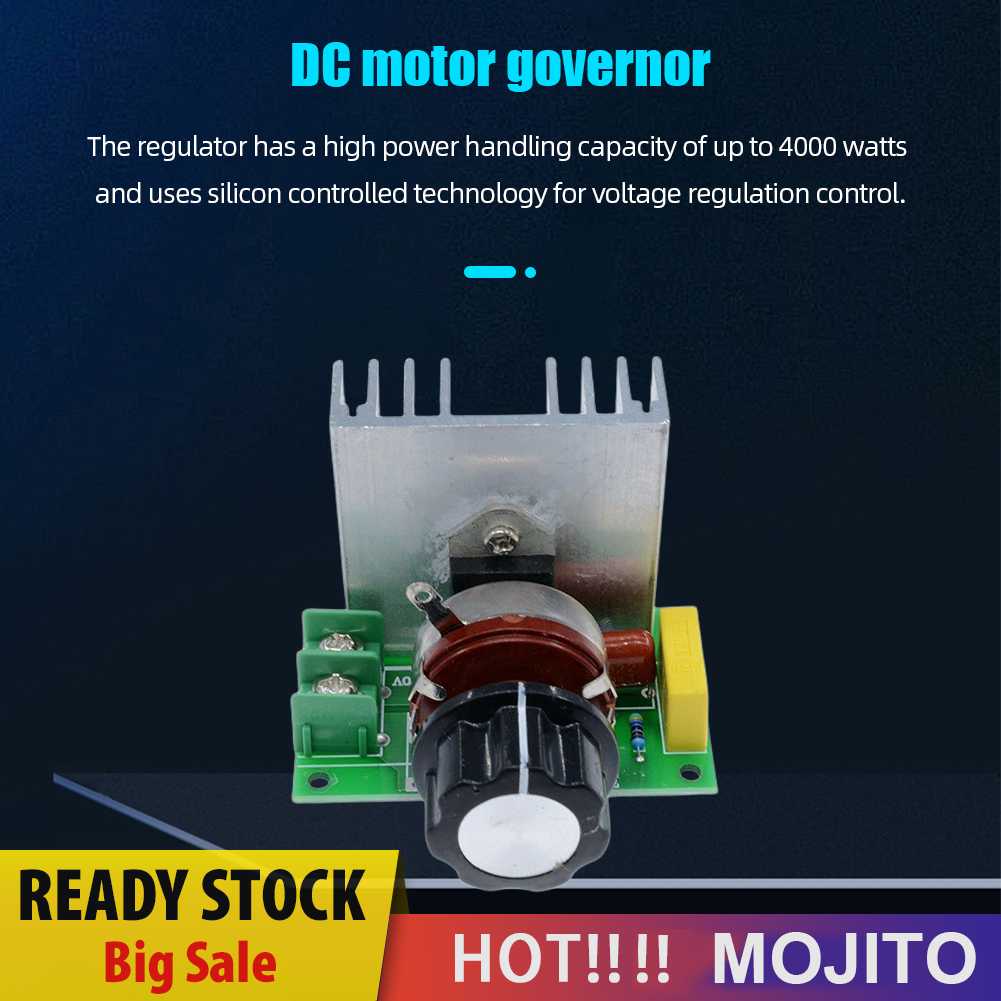 Ac220v SCR Motor Speed Controller 15A 4000W Multi Proteksi Pengatur Tegangan