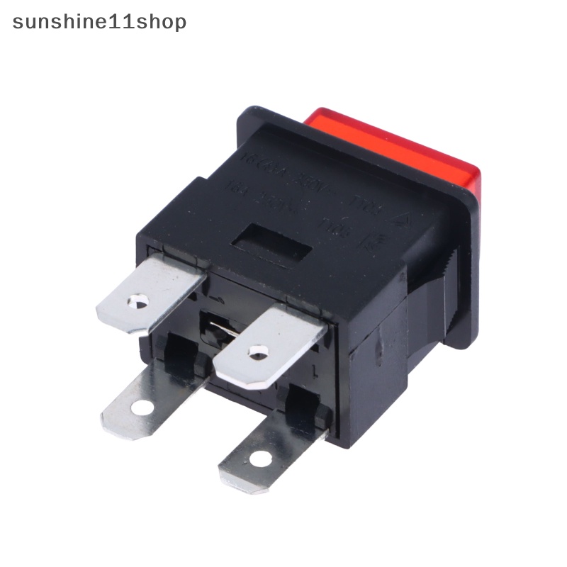 Sho 16A 4pin Dikunci Tombol Tekan Rocker Switch Listrik Dengan Lampu LED Merah Pemanas Saklar Sentuh 250V PS-23-16 N