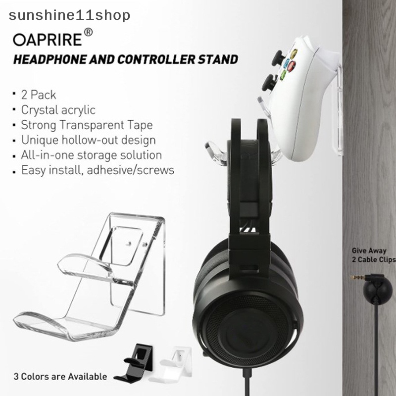 Sho Universal Gamepad Holder Tempel Dinding Untuk PS5/PS4 Controller Untuk Xbox One Controller Wall Holder Headset N