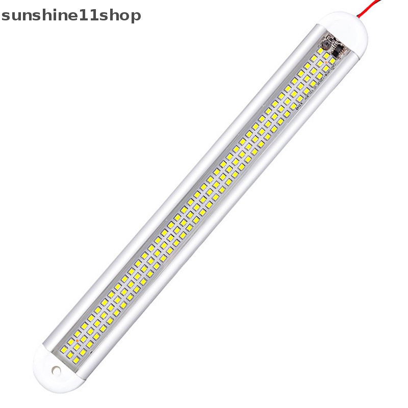Sho 12-85V 120LED Lampu Interior Mobil Strip Bar Lamp Van Bus Caravan Saklar On/Off N