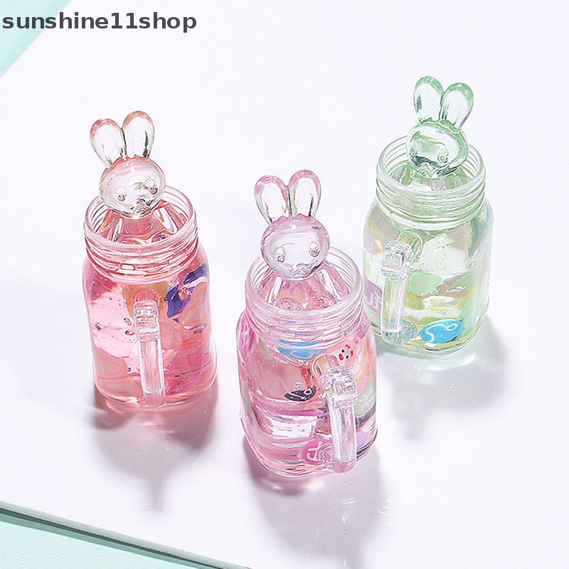 Sho Luminous Rabbit Kartun Figure Resin Dekorasi Membuat Perhiasan DIY Hadiah Ornamen N