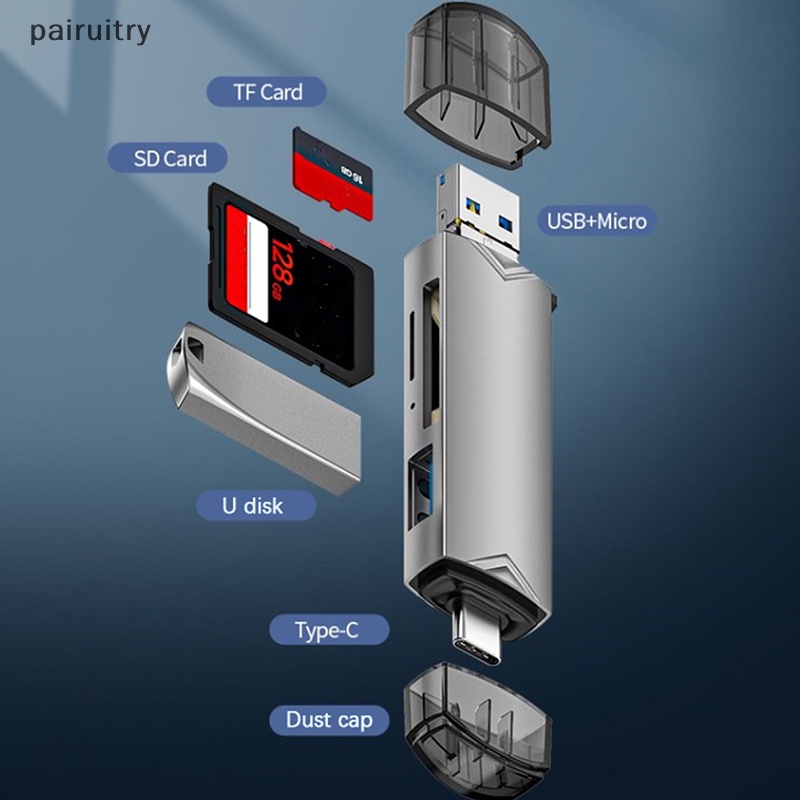 Prt 6in1 USB 3.0 Card Reader SD TF Card USB Flash Drive OTG Adapter Converter PRT