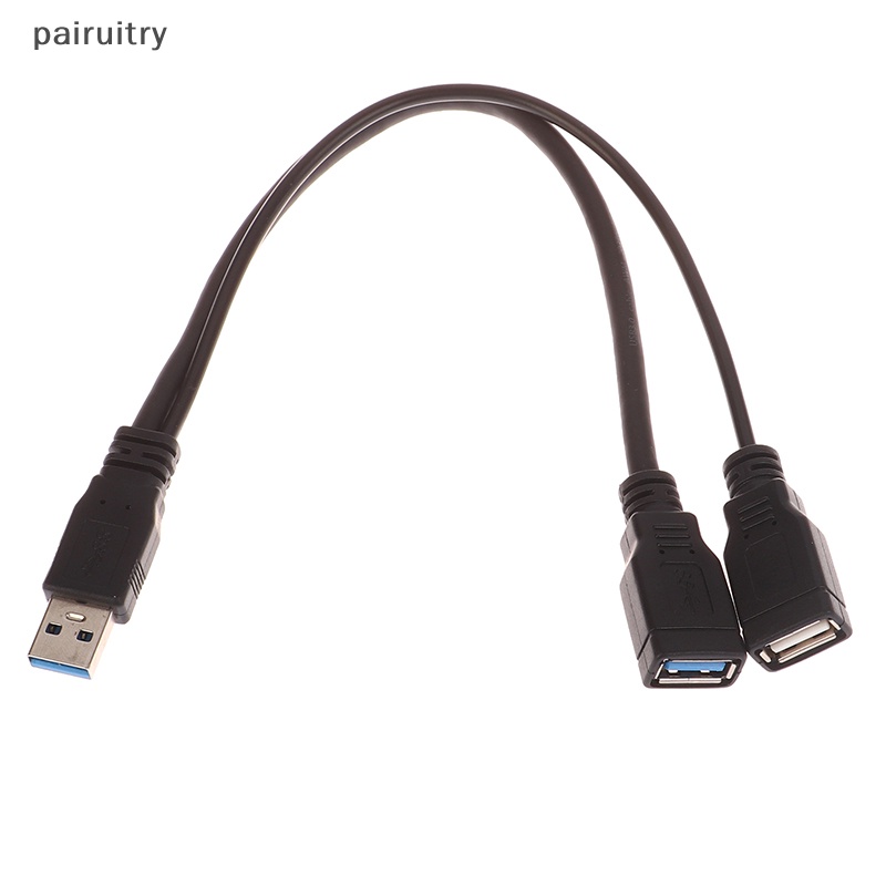 Prt Kabel Listrik Spliter Y Inovatif Dan Praktis Cord Extension USB 3.0 A 1pria Ke2Wanita Data Hub Power Adapter PRT