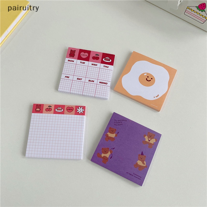 Prt 50lembar Sticky Notes Kawaii Stationery Lucu Memo Pad Notepad Tinggalkan Pesan PRT