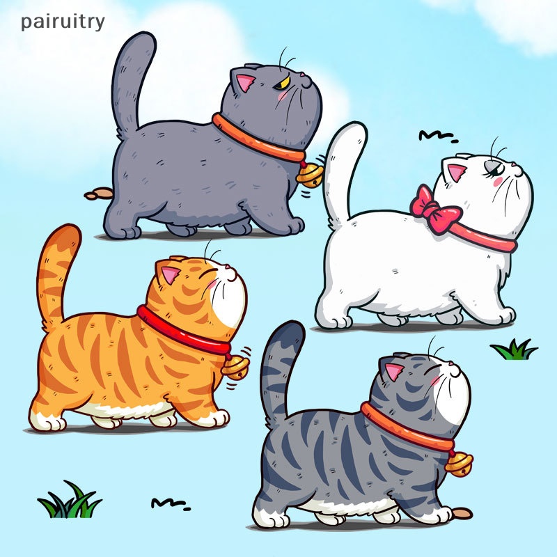 Prt 5Pcs /Set Climbing Cats Stiker Mobil Styling Hewan Lucu Tahan Air Stiker PRT