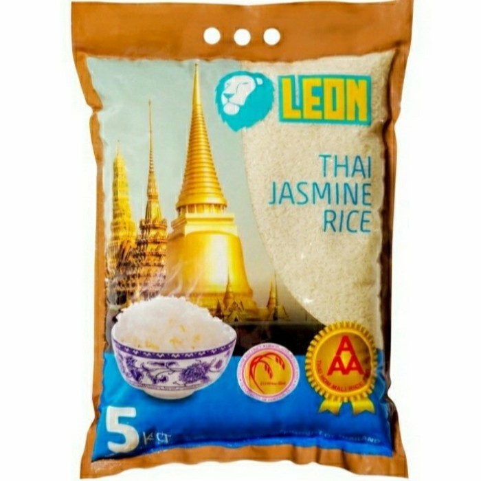 

Bisa COD LEON THAI JASMINE RICE - BERAS THAILAND 5KG - 1 pak