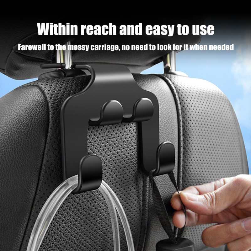 Portable Car Seat Mounted ABS Hook Multifungsi/ Headrest Otomotif Fixed Bracket Handphone/ Kait Penyimpanan Bagasi Internal Kendaraan