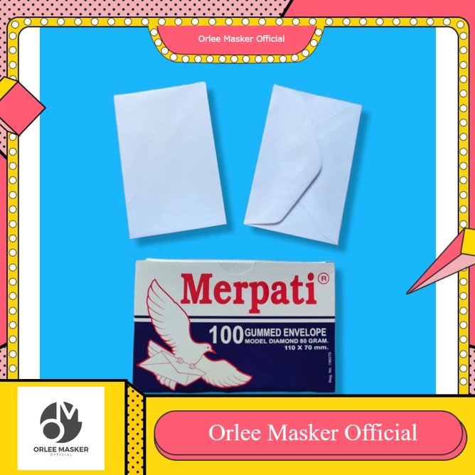 AMPLOP PUTIH MERPATI KECIL/TANGGUNG 1 PAK (ISI 100 PCS)