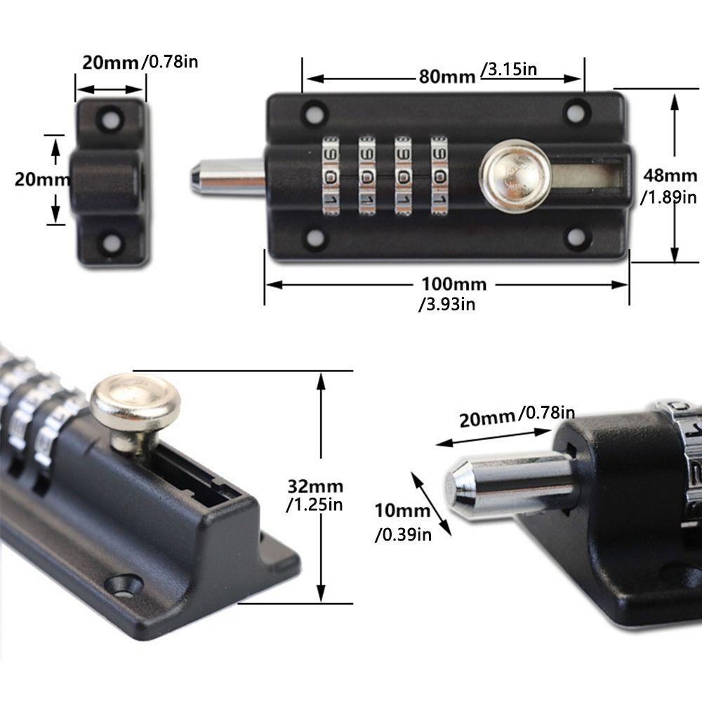 [Elegan] Password Lock Outdoor Metal Door Coded Lock Door Catch Bolt Safety Kunci Laci