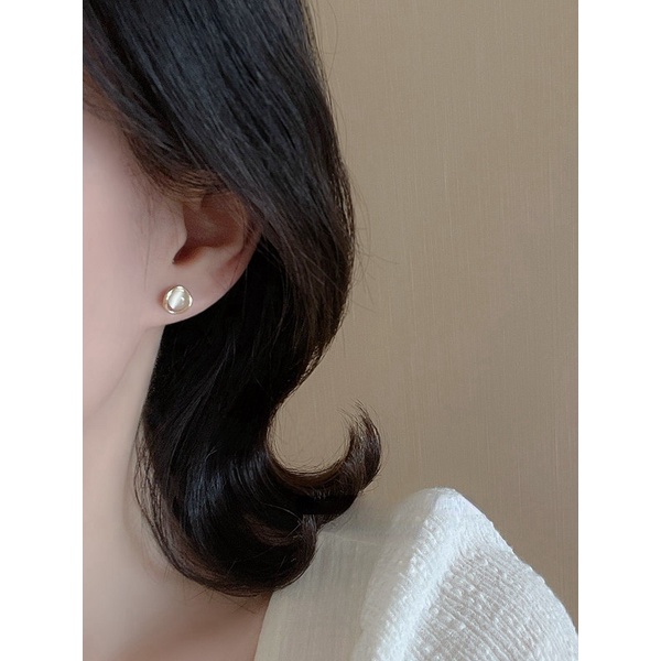 Opal Stud Earrings Korea Earrings Indah Kecil Ear Studs Ins Aksesori Keren