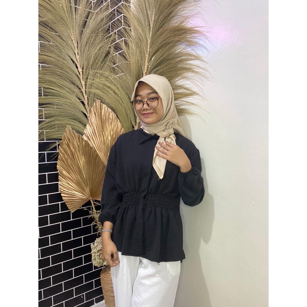 BEFAST - ZFF OOTD WANITA BLOUSE FINI / Revita Blouse Crincle / Blouse Wanita Model Terbaru / Atasan Lengan Panjang Wanta / Fashion Kekinian Remaja Casual / Outfit Daily Wanita Kerja / Blouse Polos Formal / Terlaris