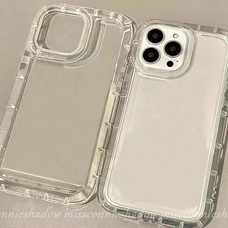 Airbag Case Untuk Oppo A95 A16 A54 A12 A57 A74 A31 A17 A15 A16s A7 A5s A55 A96 A17K A5 A9 Reno5 4F A3s A1K A53 A77 A77s A16K A76 A12E A52 A92 Cutetransparan Lembut Bening TPU Cover