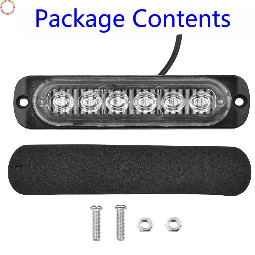 Lampu Strobo Bar Kit 6led Beacon Lensa Hazard Mobil Pengganti Plastik