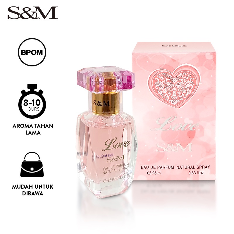 HarumTerus- S&M Love Eau De Parfume 25 ML Parfum Mini Wanita EDP BPOM
