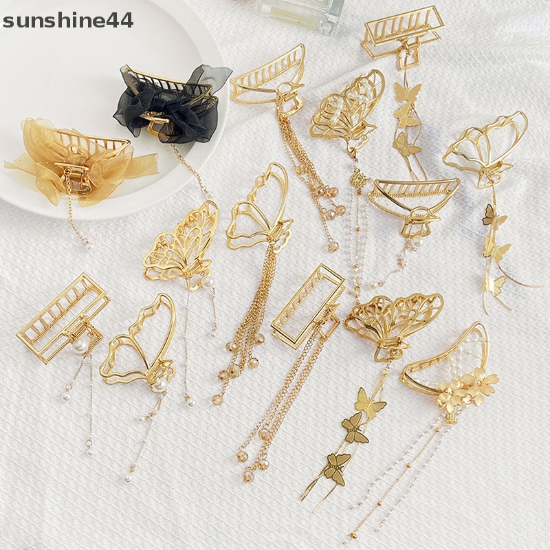 Sunshine 27emas Jepit Rambut Non-Slip Hair Pin Kuat Pegang Hair Claw Clips Untuk Wanita Perempuan ID