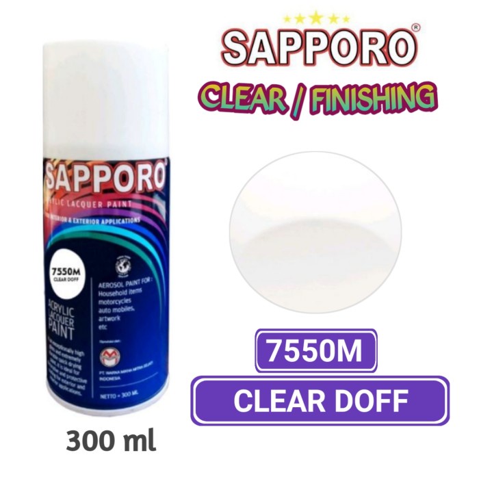 

7550M CLEAR DOFF SAPPORO STANDAR 300ml Cat Semprot Pylok Pilok Pylox