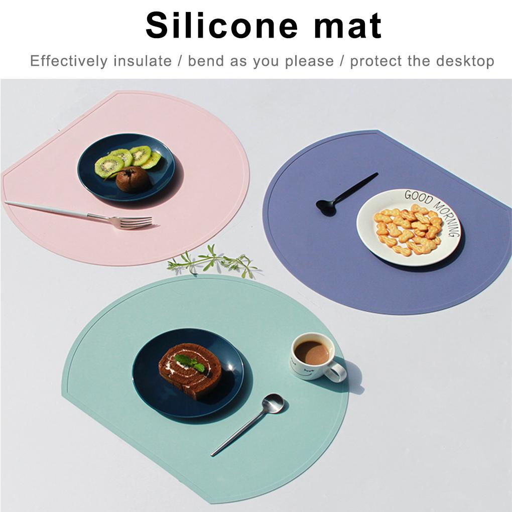 Silicone Drying Soft Table Mat Tahan Panas Tahan Air Draining Dishes Cushion Protection Non-slip Tatakan Rumah Tangga Pad