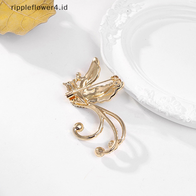 {rippleflower4.id} Fashion Berlian Imitasi Phoenix Burung Bros Untuk Wanita Syal Pakaian Brooch Pin Pesta Pernikahan Perhiasan Aksesoris Hadiah~