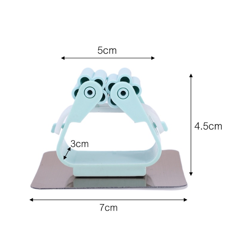 Portable Wall Mounted Detachable ABS Mop Holder/ Klip Penyimpanan Sapu Tanpa Perekat Diri Meninju/ Rumah Sikat Payung Serbaguna Organize Rack
