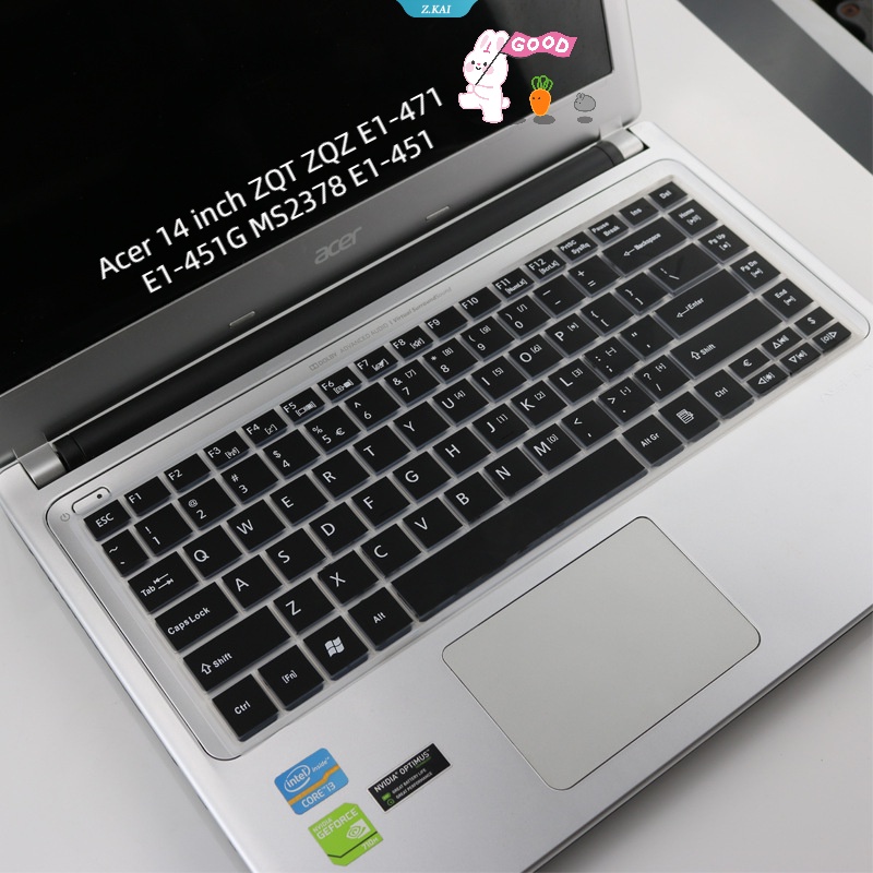 Casing Film Keyboard Silikon Laptop Tersedia Untuk Acer 14inch ZQT ZQZ E1-471 E1-451G MS2378 E1-451 Film Pelindung Cakupan Penuh Tahan Air Dan Tahan Lembab [ZK]