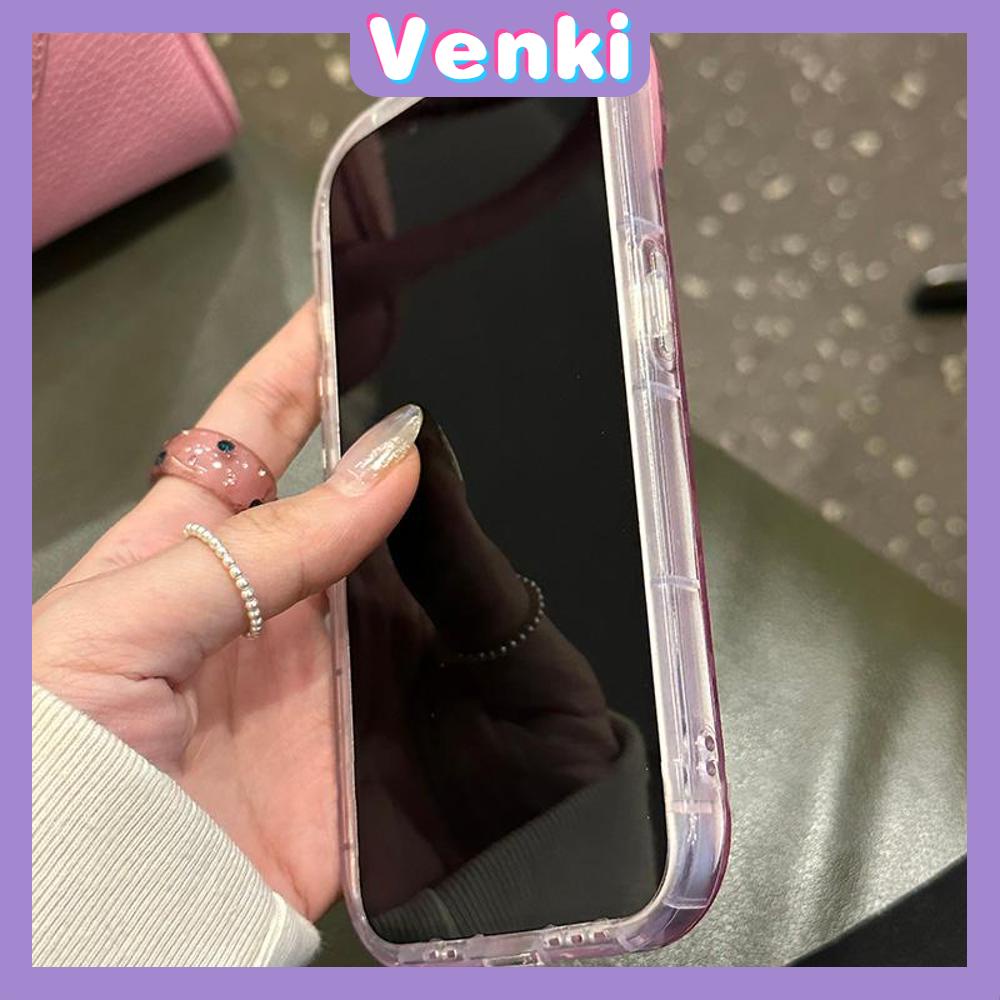 VENKI - Untuk iPhone 11 iPhone Case Laser Reflektif Transparan Ponsel Case TPU Lembut Shockproof Airbag Sederhana Trendi Keren Kompatibel dengan iPhone 14 13 Pro max 12 Pro Max XR XR 7 8