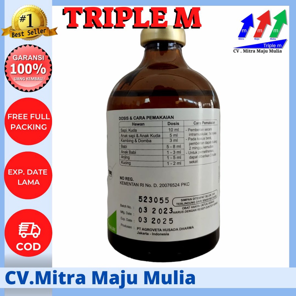 Fertilife 100 ml KALBE - Vitamin AD3E Hewan setara VITOL 140