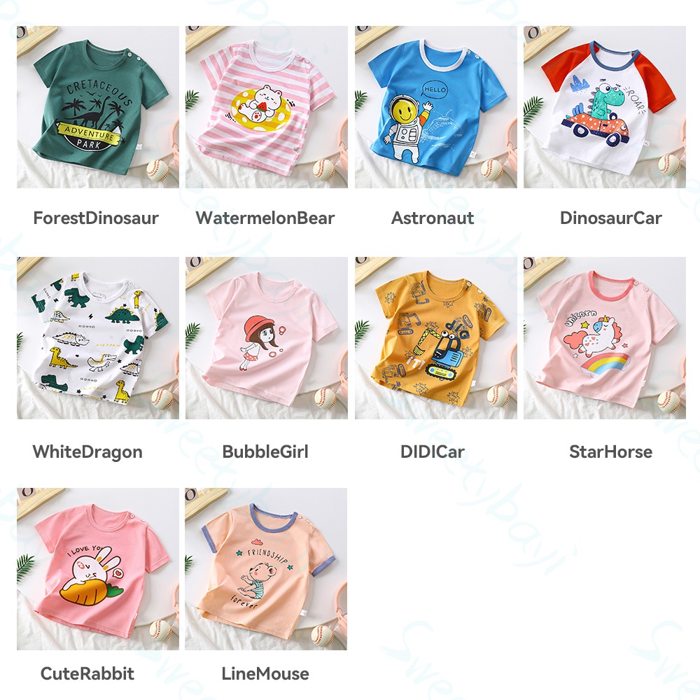 SweetyBayi Baju atasan anak import Kaos bayi anak karakter Tshirt anak lucu