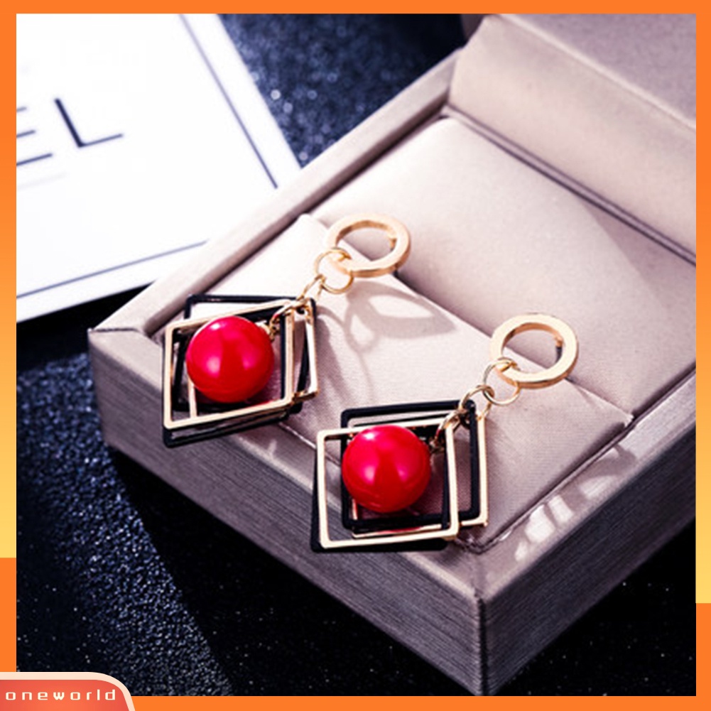 [WOD] Wanita Fashion Bentuk Karangan Bunga Lucu Multicolor Alloy Ear Stud Earrings Perhiasan Hadiah