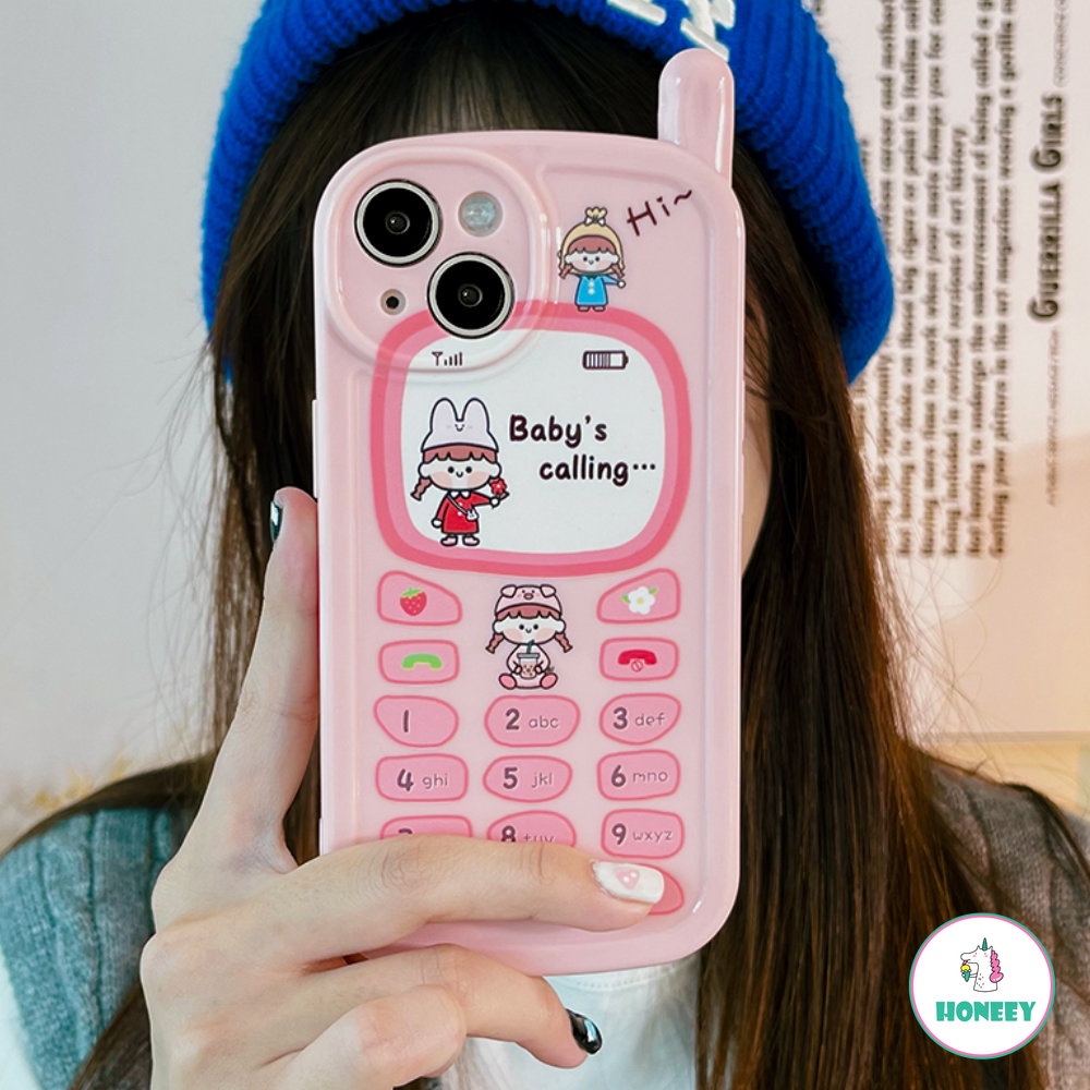 Casing Ponsel Keypad Kartun Lucu Untuk Apple14 Casing iPhone 11 Pro Max12 13 14 Pro Max XR XS 87plus Sweet Soft TPU Shockproof Back Cover