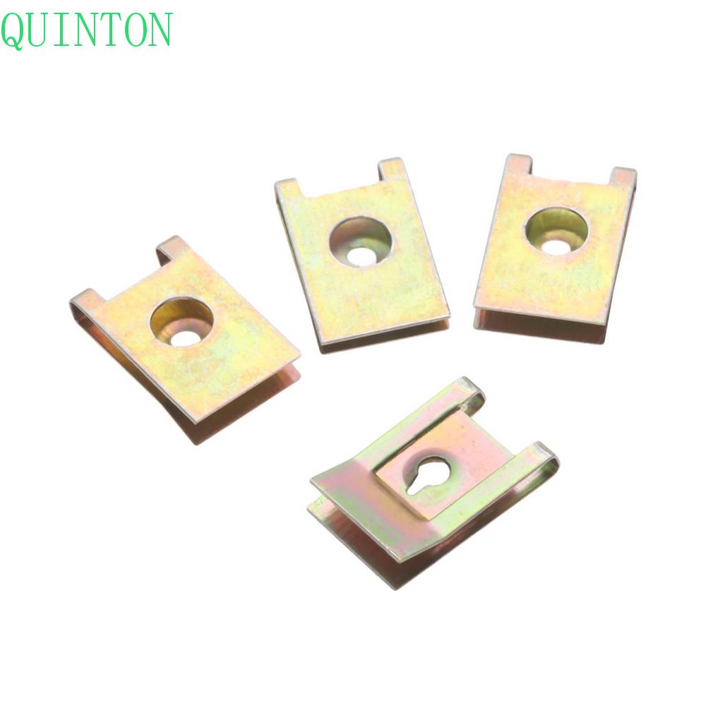 Quinton Klip Pengikat Mobil Mesin Mobil J98 Nut Mounting Clamp Metal Klip Panel Pintu Mobil Sekrup U Type Clips