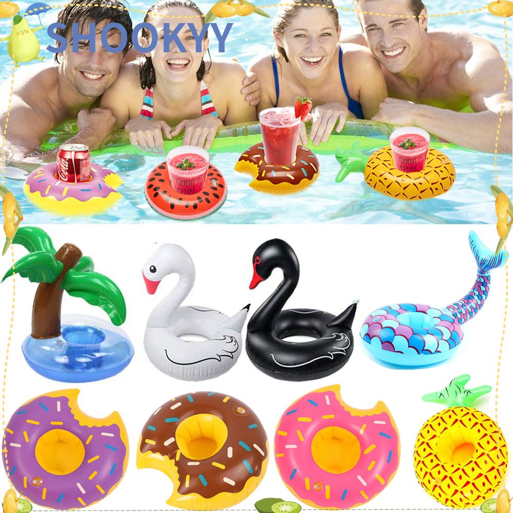 Chookyy 1Pcs Inflatable Drink Holders Float Mainan Bar Tatakan Gelas Pool Floaties Pelampung Kolam Renang