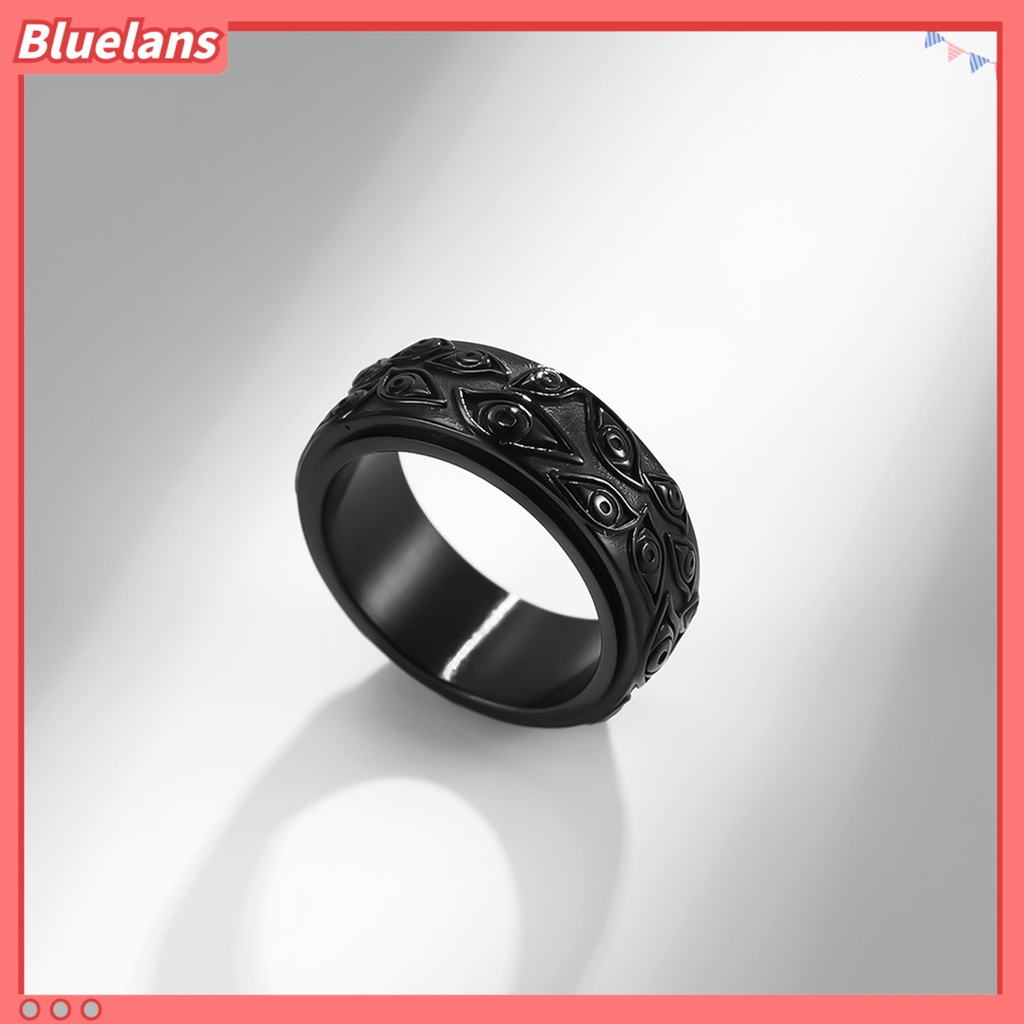 [BLS] Cincin Pria God Eye Rotatable Unisex Round All Match Finger Ring Untuk Pacaran