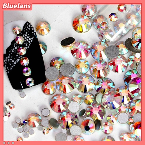 [BLM] 1440pcs /Pack SS3 - SS20 Bulat AB Flactback Kristal Berlian Imitasi DIY Dekorasi Nail Art