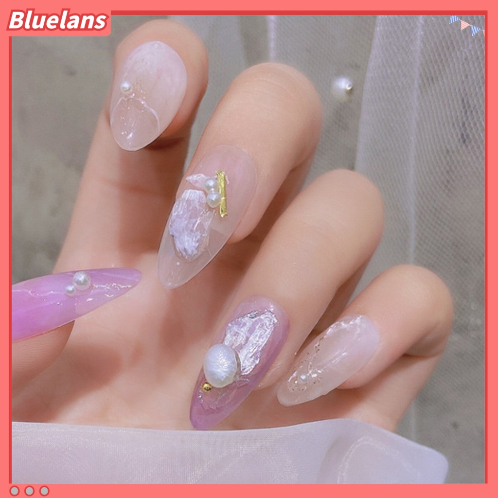 [BLM] 1kotak Hiasan Kuku Eye-catching Natural Menarik Nail Shell Dekorasi Nail Art Tidak Teratur Untuk Gadis