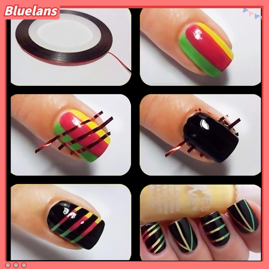 [BLM] 10pcs Stiker Kuku Indah DIY Ringan Nail Striping Tape Sticker Untuk Wanita