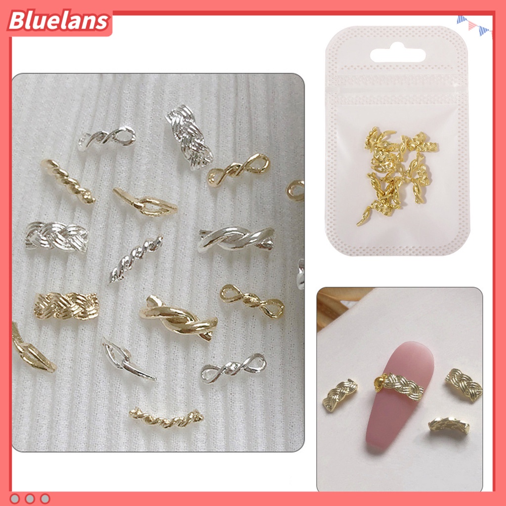 [BLM] 20pcs Dekorasi Kuku Bentuk Indah Tahan Karat Alloy Semua-Guna 3D Kuku Pesona DIY Manicures Desain Perlengkapan Kecantikan