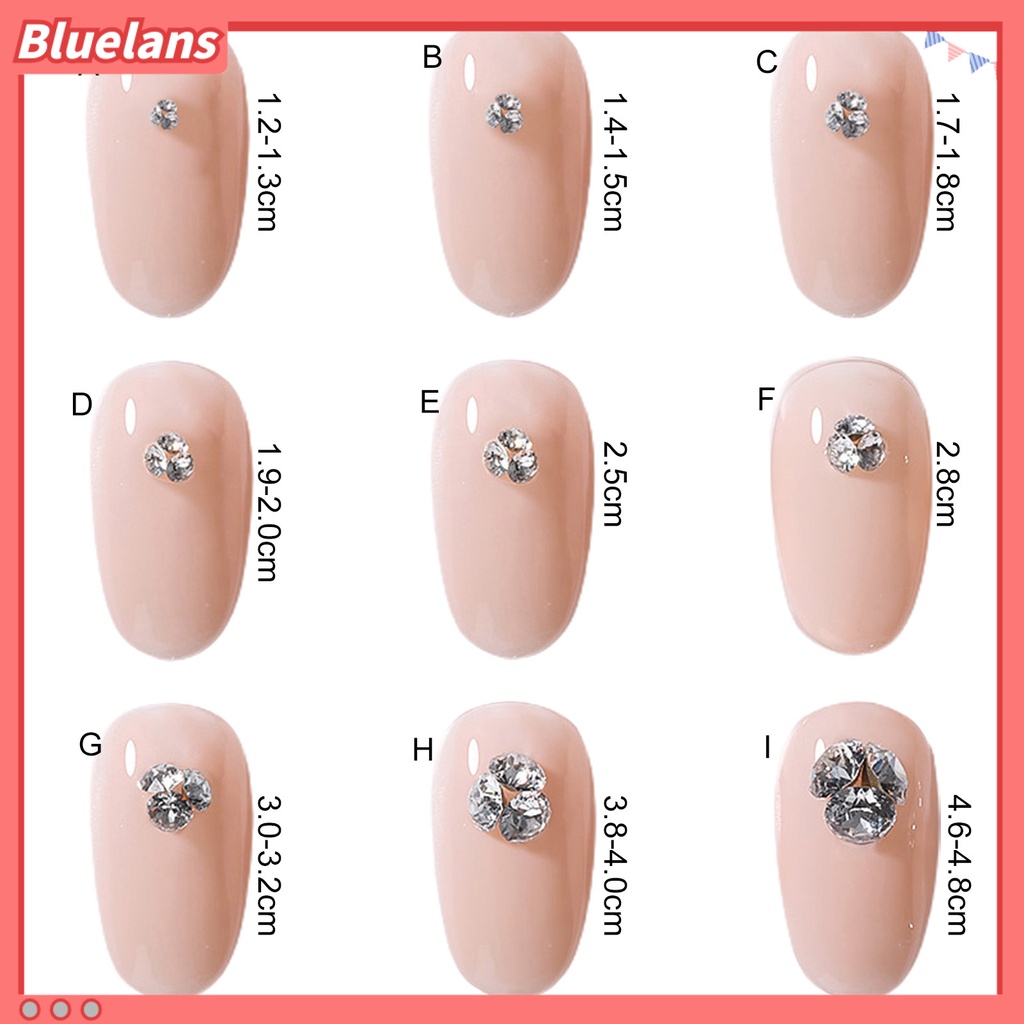 [BLM] 1tas Kuku Berlian Imitasi Bersinar Mudah Tempel Tiga Dimensi Dasar Runcing DIY Tidak Jatuh Glitter Berlian Imitasi Manicure Design Nail Salon Supply